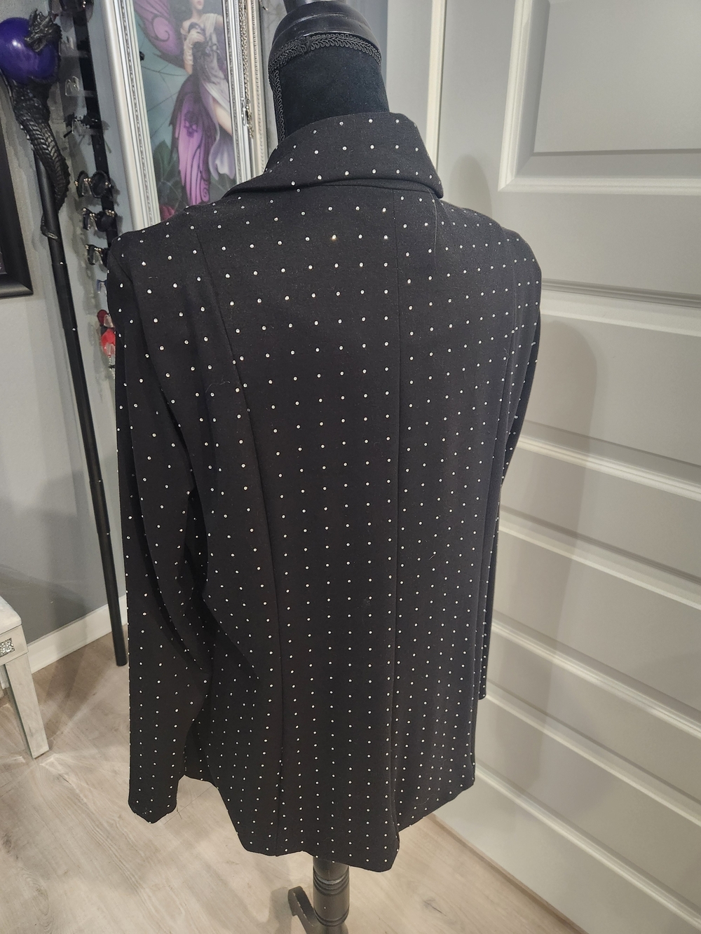 Black Rhinestone Dress Jacket - Picture 4 of 12